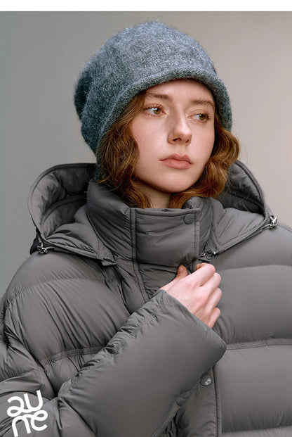 TOYOUTH Women Down Jackets 2025 Winter New Ultra-soft Cicada Wing Puff Hooded 90% Down High Loft Bread Coat