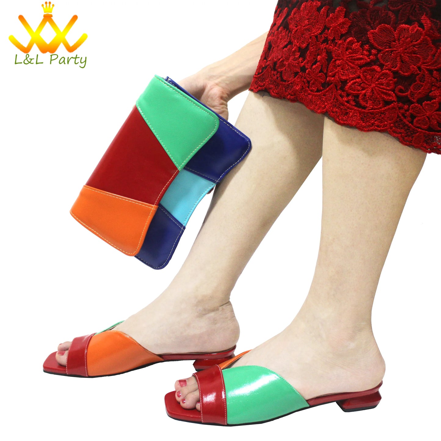 2024 Summer New Fashion Italian Women Shoes and Bag Set in Dark Purple Color Mature Style Comfortable Heels for Wedding