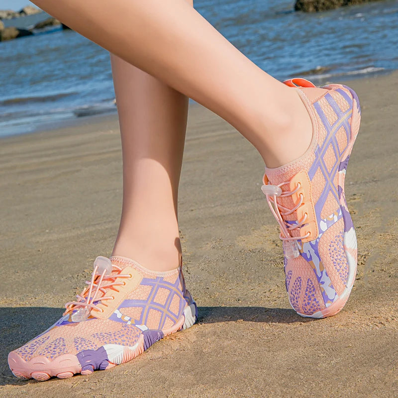 Couple Sandals Quick Dry Beach Barefoot Water Shoes Summer Outdoor Multi-Functional Boating Surfing Five-finger Wading Sneakers