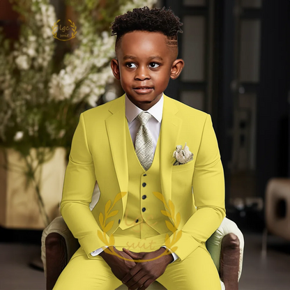 Boys single button suit 2 piece suit for children aged 3 to 16 years old for wedding party banquet formal occasion custom suit