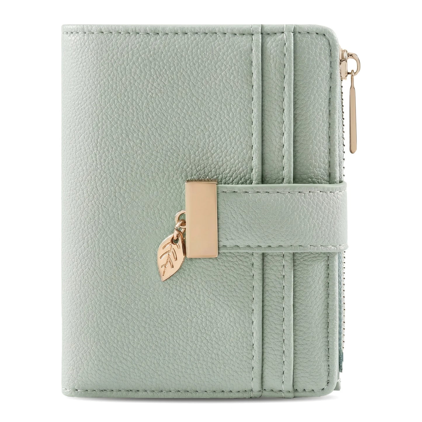 Pomelo Best Small Leather Wallet for Women Purse RFID Blocking Bifold Soft Card Holder with ID Window Zipper Coin Pocket Wallets