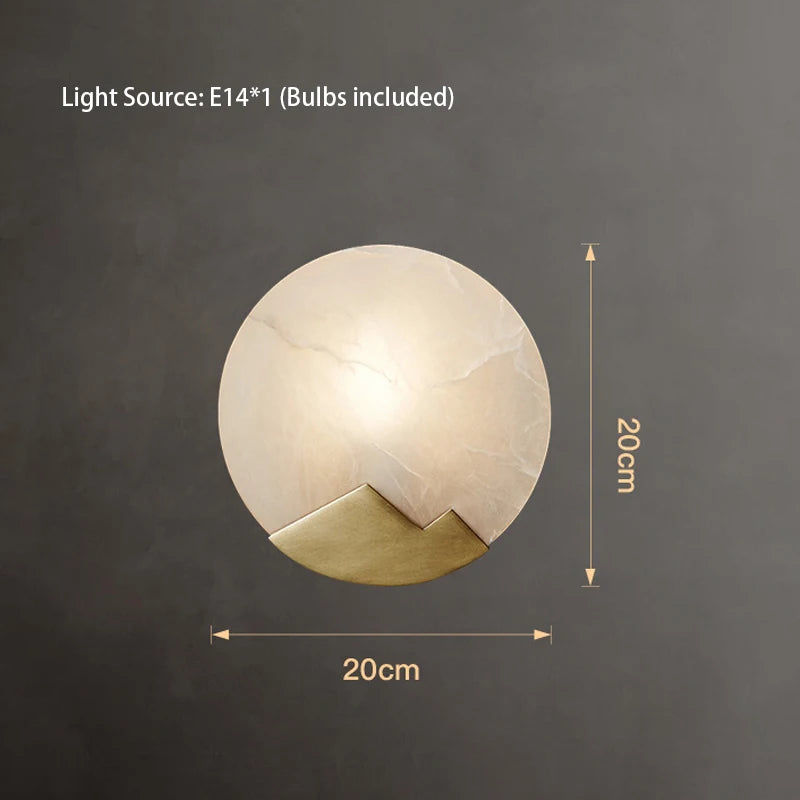 Natural Marble Art Pendant Lights Stone Lustre Copper LED Indoor Room Hanging Lamps For Ceiling Hall Stair Luxury Home Decor