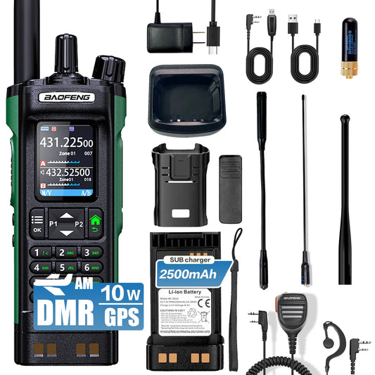 Baofeng DM-32UV DMR Digital Radio GPS APRS Air Band Rx AES256 Recording Type-C Dual Time Slot Ham Walkie Talkie Tier 1&2