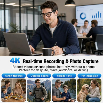 Smart AI Glasses 4K 800W HD Camera Video Recording Voice Call Intelligent AI Translation GlassesBluetooth Music Sunglasses