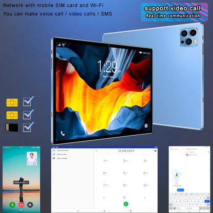 New 10.1 Inch Tablet Android 13, 4GB RAM 64GB ROM, Dual SIM, Rear and Front Cameras, 6000MAH, Children's Gift Tablet