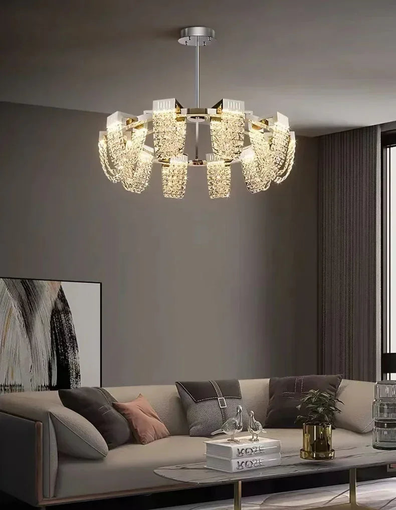 2025 New Home DecorationPendant Lights Luxury Crystal Living Room Chandelier Bedroom Pendant Lamp Ceiling Light  Indoor Lighting