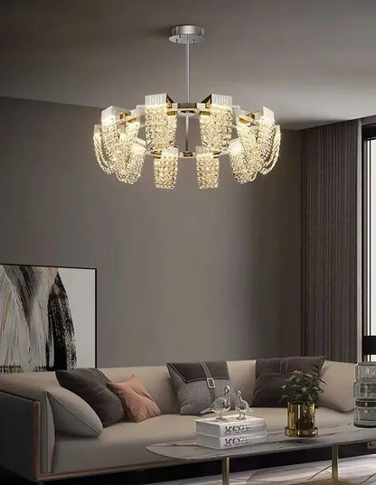 2025 New Home DecorationPendant Lights Luxury Crystal Living Room Chandelier Bedroom Pendant Lamp Ceiling Light  Indoor Lighting