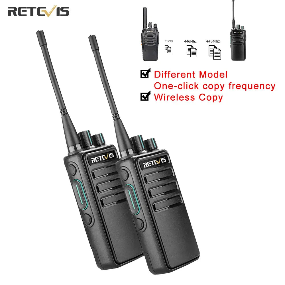 Retevis RB629 Walkie-talkies 2pcs PMR446 Long Range Lincense-free Portable Two-way Radio for Business Hotel Factory Hunting