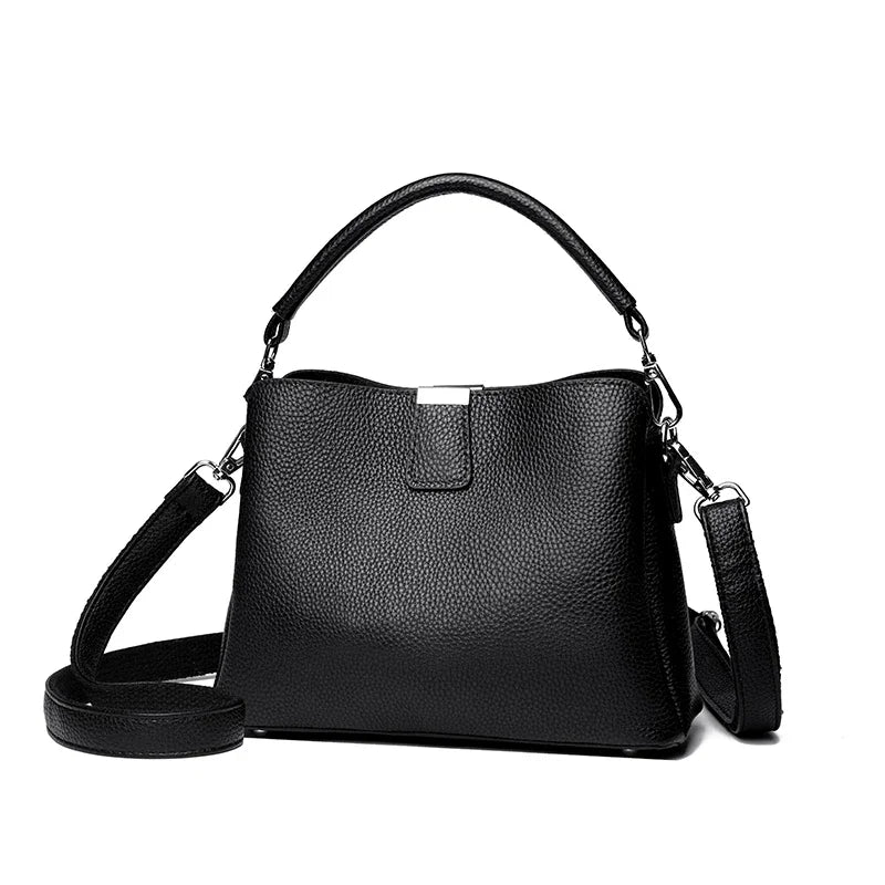 100% Genuine Leather Women Handbags Cowhide Women Shoulder bag Fashion Luxury Ladies Messenger Bags High Quality Female Tote bag