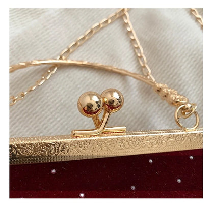 Luxury Design Women's Evening Clutch Purse Dinner Party Ladies Small Clip Shoulder Bag Handbags Retro Female Chain Crossbody Bag