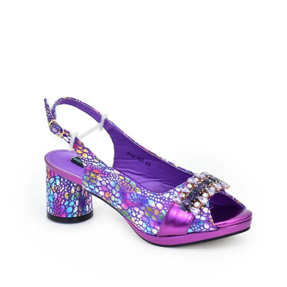 New Arrival Shoe and Bag Set for Party in Women Italian Elegant Woman Heeled Shoes for Wedding Full Rhinestone Wedding Pumps