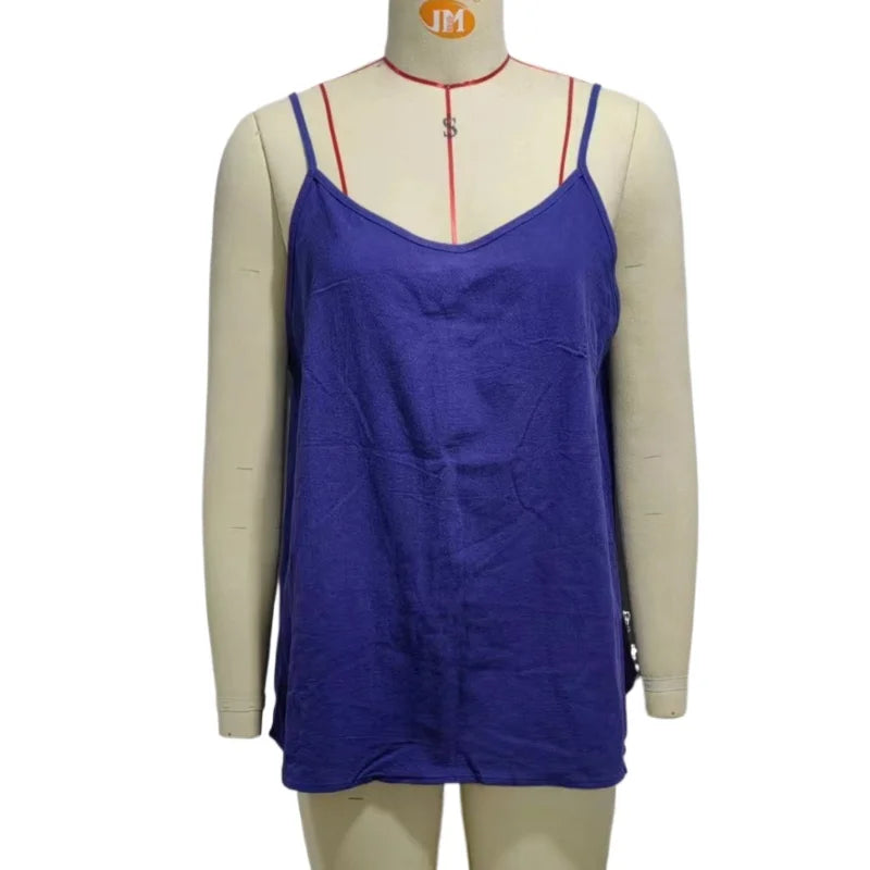 Women's Summer Thin Cotton Linen Style Camisole Fashion Sling Tops Harajuku T-shirt Women Clothing Casual Tank Top Streetwear