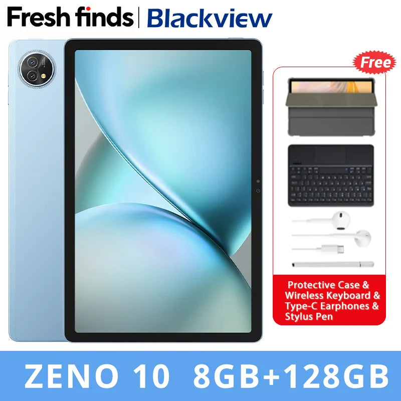 Blackview Zeno 10 5G AI Tablet 11-inch FHD+ 90Hz Display Widevine L1 UNISOC Tiger T8200 8800mAh Quad Speakers Android 15 Pad PC