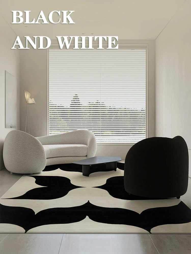 French Retro Living Room Decoration Plush Carpet Large Area Non-slip Mat Light Luxury Rugs for Bedroom Thicken Cream Lounge Rug