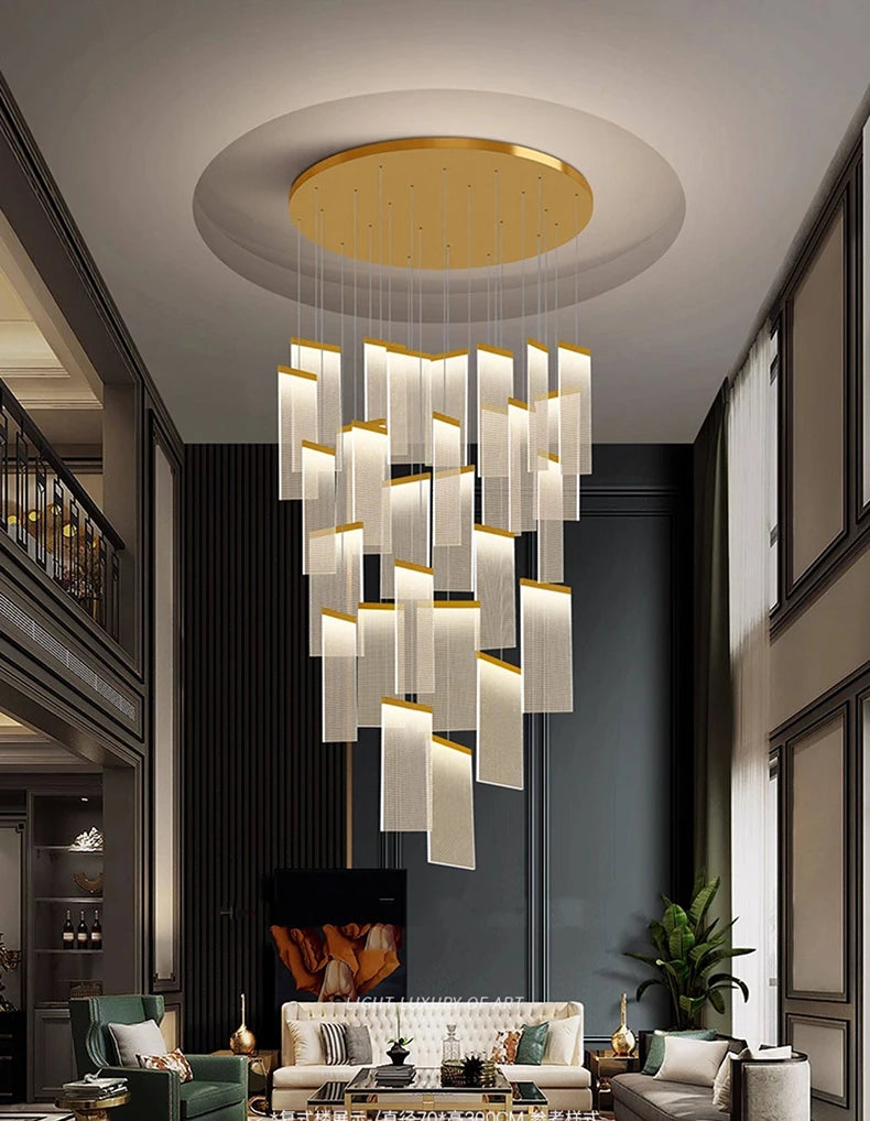 Modern home decor led lights pendant light lamps forstaircase Chandeliers for living room hanging light indoor lighting