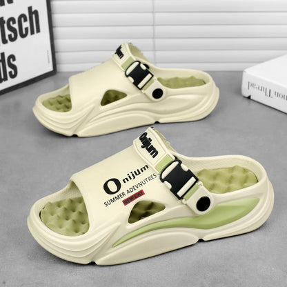 Summer Men's Massage Slippers Outdoor Sandals Beach Comfortable Indoor Slides Water Clogs Casual Shoes Men Women Home Slippers