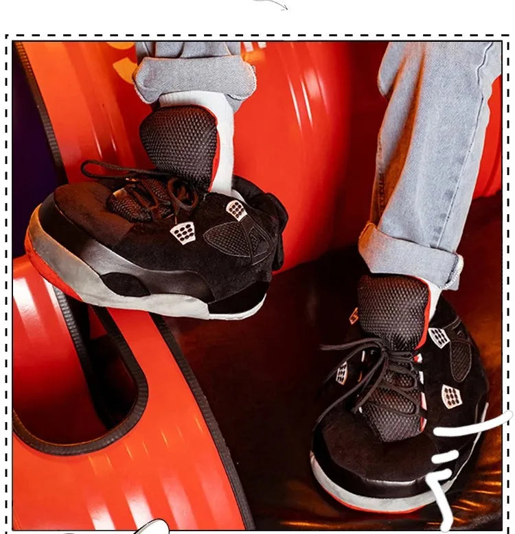 Fashionable High-top house Slippers, soft fluffy as clouds,Warm anti-slip winter slipper with thick soles for men women children