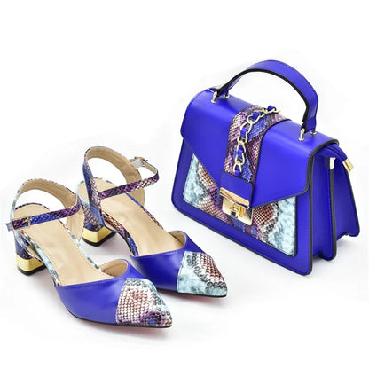 New Arrival Leopard Shoes and Bag Set  for Women Bride Shoes and Bag for Party Wedding Patent Leather Shoes for Women Sandals