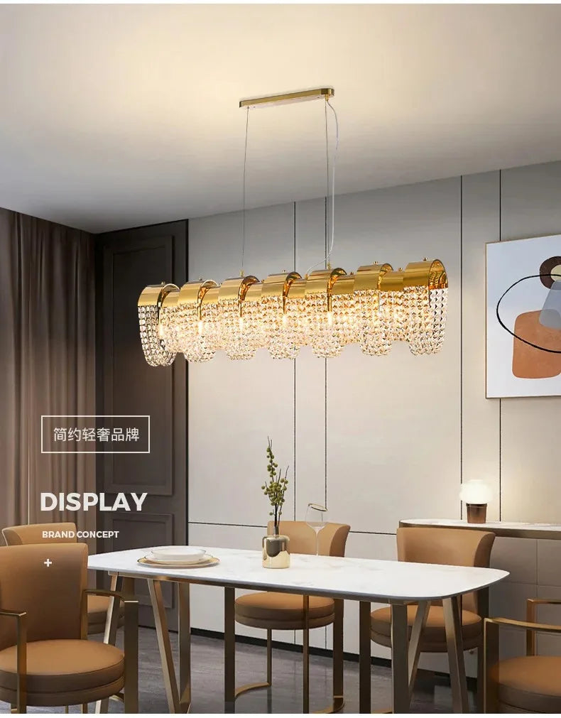 2025 New Home DecorationPendant Lights Luxury Crystal Living Room Chandelier Bedroom Pendant Lamp Ceiling Light  Indoor Lighting