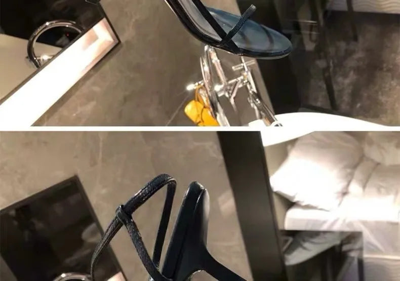 Thin Strap Sandals Women's Summer New with A Single Buckle Strap Womens Shoes Thin Heels with Exposed Toes High-heeled Sandals
