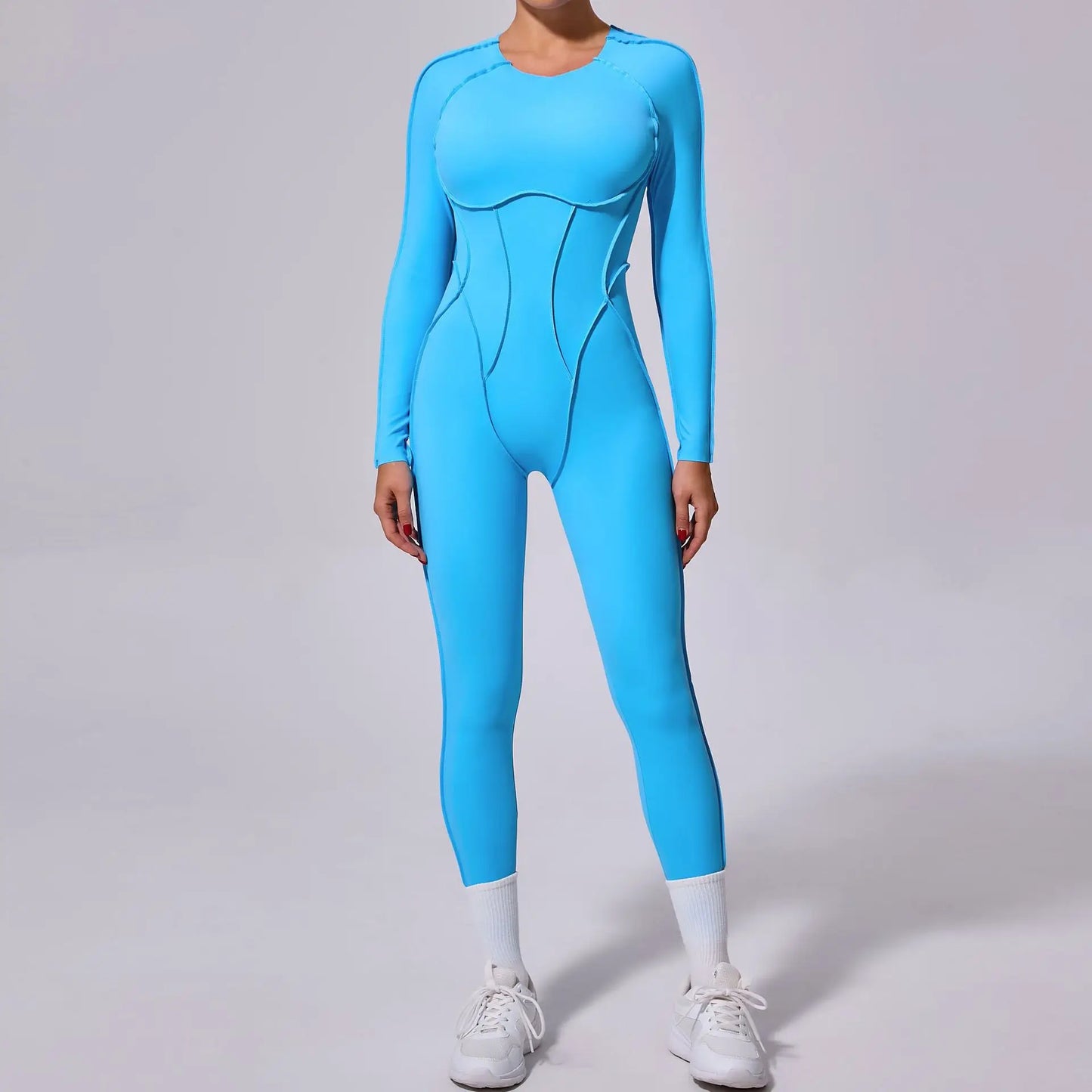 Women's Sports Jumpsuit Kit Yoga Fitness Bodysuit Hip-lifting Open Back Tight High Elasticity Outdoors Gym Workout Sexy Clothes