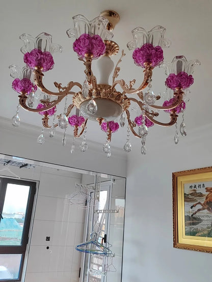 Luxury Living Room Chandelier Crystals Glass Hall Main Pendant Lamps Restaurant Bedroom French Creative Hanging Light Luminaire