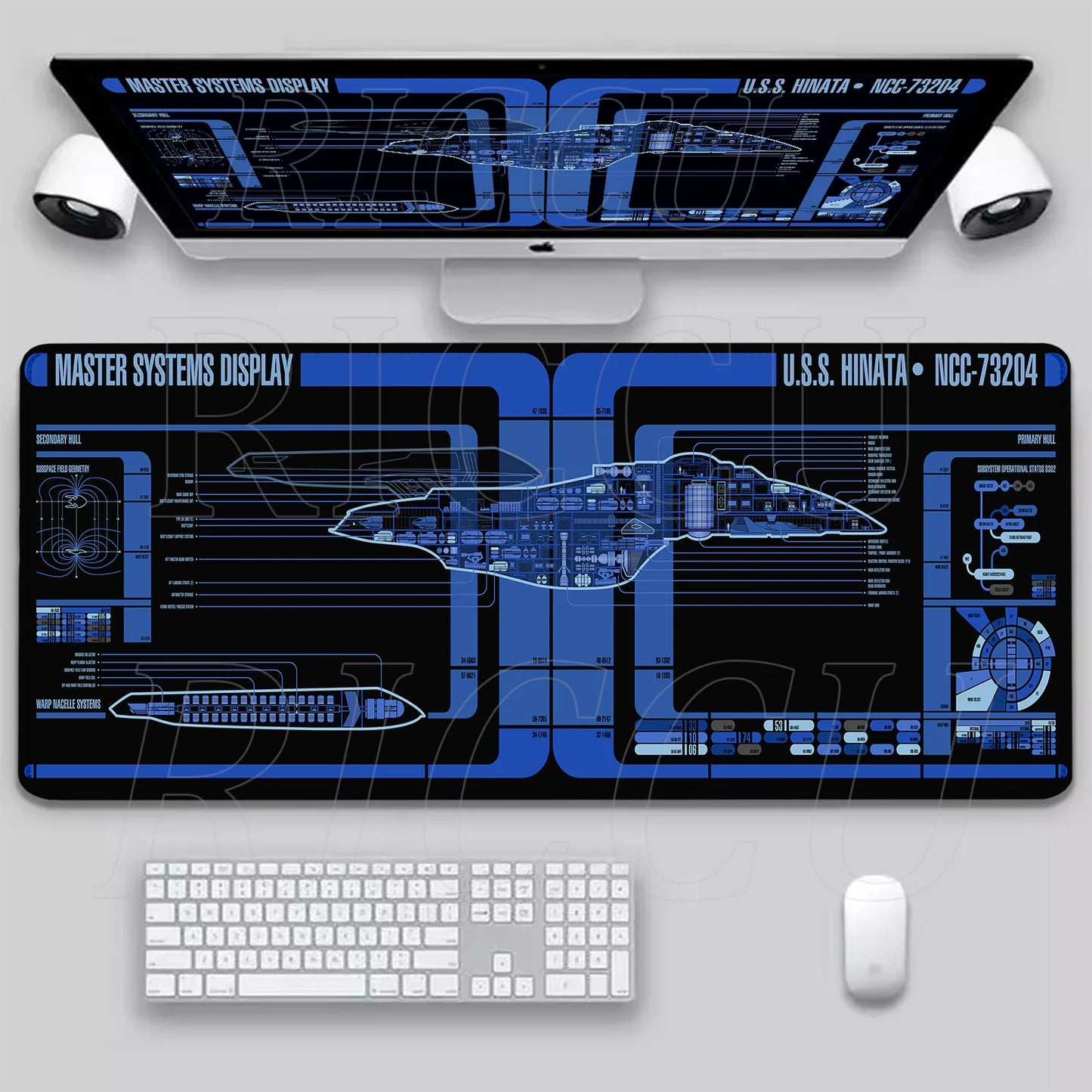 XXL HD print Game Mouse Pad Star Trek Office PC Accessories Keyboard Starship Blueprint Gamer Computer Cabinet Desk Mat carpet