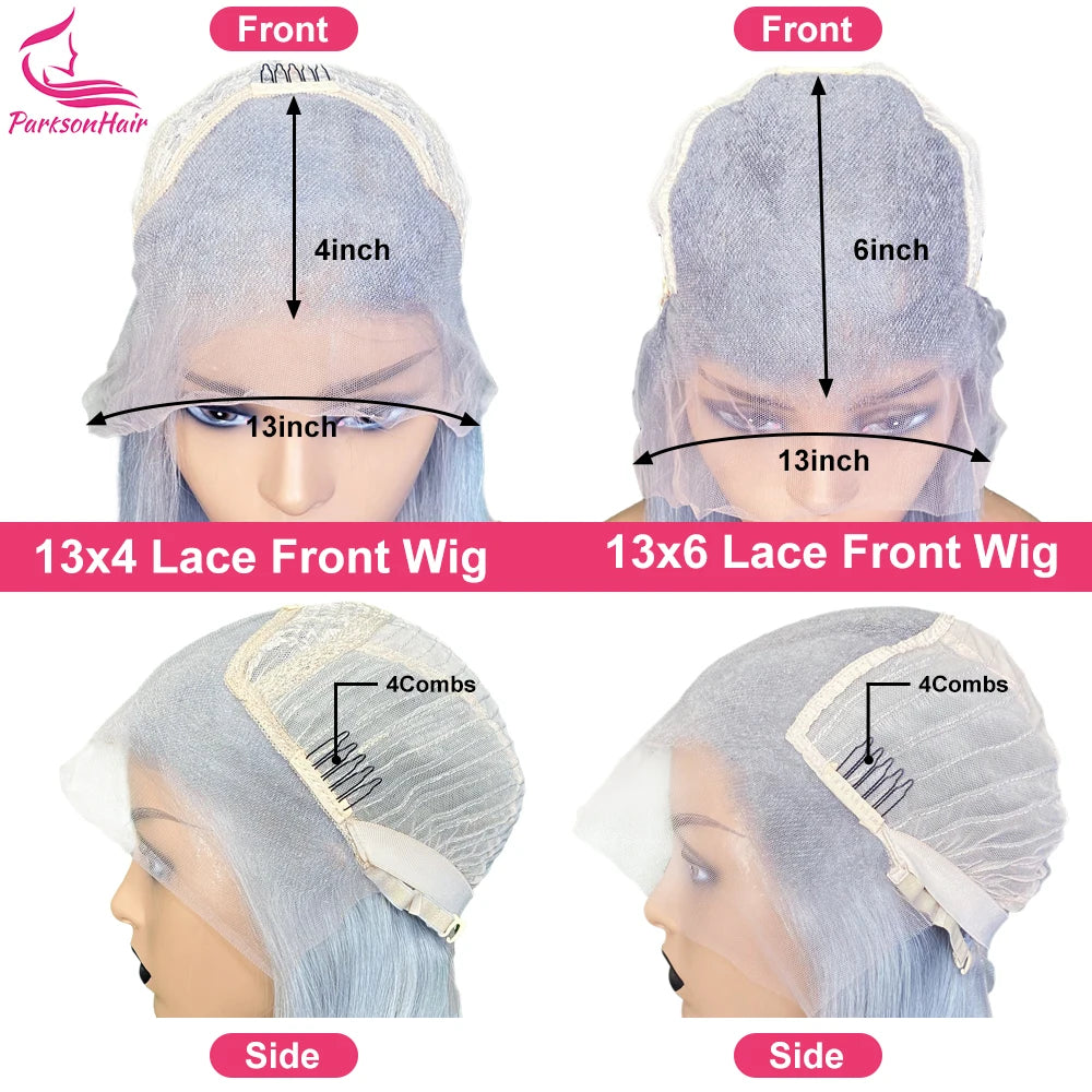 Highlight 13x6 HD Transparent Lace Frontal Wigs Human Hair Wig  For Black Women Brazilian Black With Honey Blonde Human Hair Wig
