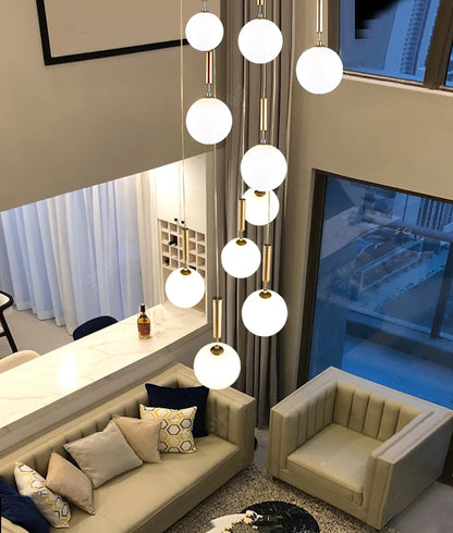 Modern Stair Chandelier Pendant Lights Indoor Lighting Ceiling Lamp Hanging Light LED Chandeliers for Living Room Indoor Lightin