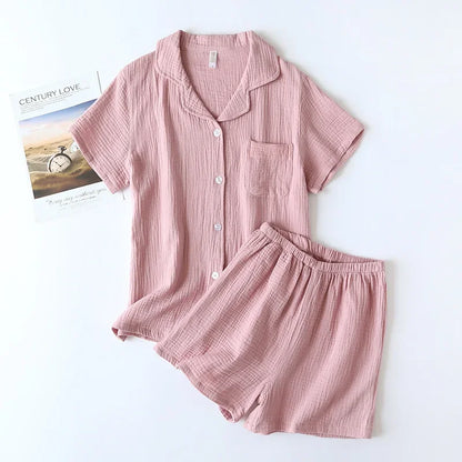 Short Sleeved Shorts Pijama Suit for Women Casual Wear Fashion Style 2 Pcs Pajama Set Summer Thin Women's Sleepwear Clothes