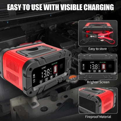 20A Battery Charger 12V/24V Smart Auto Charger for Car Truck Boat RV Lifepo4