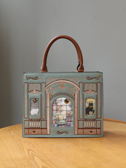 2026 Light Luxury Niche Design Fashion New Cat Bag Light Luxury Heavy Industry Craft Embroidery Thread Small Square B