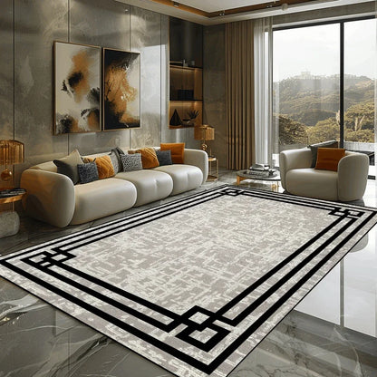 Golden Marble Carpet Luxury Bedroom Decoration Large Area Rugs Sofa Side Carpets for Living Room Soft Non-slip Lounge Floor Mat