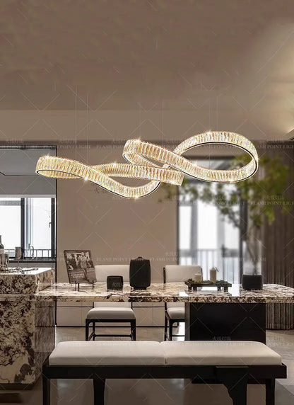 home decorationPendant lights, luxury crystal living room chandelier, dining room Pendant lamp, ceiling light, indoor lighting