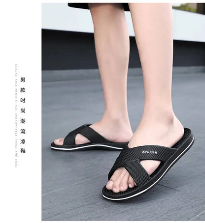 Slippers Men Summer Sandals Women Men Fashion Slippers Beach Sandals Slipper Anti-slip High Quality Casual Bedroom Shoes 39-48
