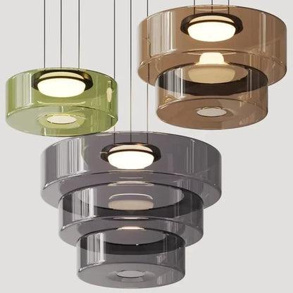 Nordic LED Glass Chandelier for Restaurant Bedroom Dining Room Table Glass Pendant Lights  Home Decoration