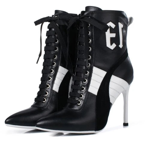 Olomm Handmade Women Winter Ankle Boots Cow Leather Sexy Thin High Heel Boots Pointed Toe Office Women Shoes US Size 3-9.5