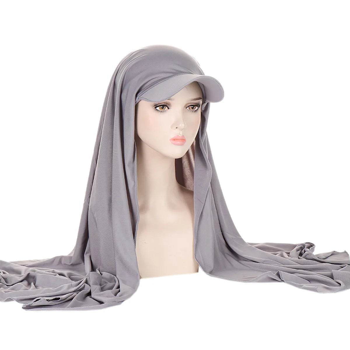 Trendy Musilm Women Jersey Hijab with Base Ball Cap Summer Sports Cap Ready To Wear Instant Jersey Sport HIjabs