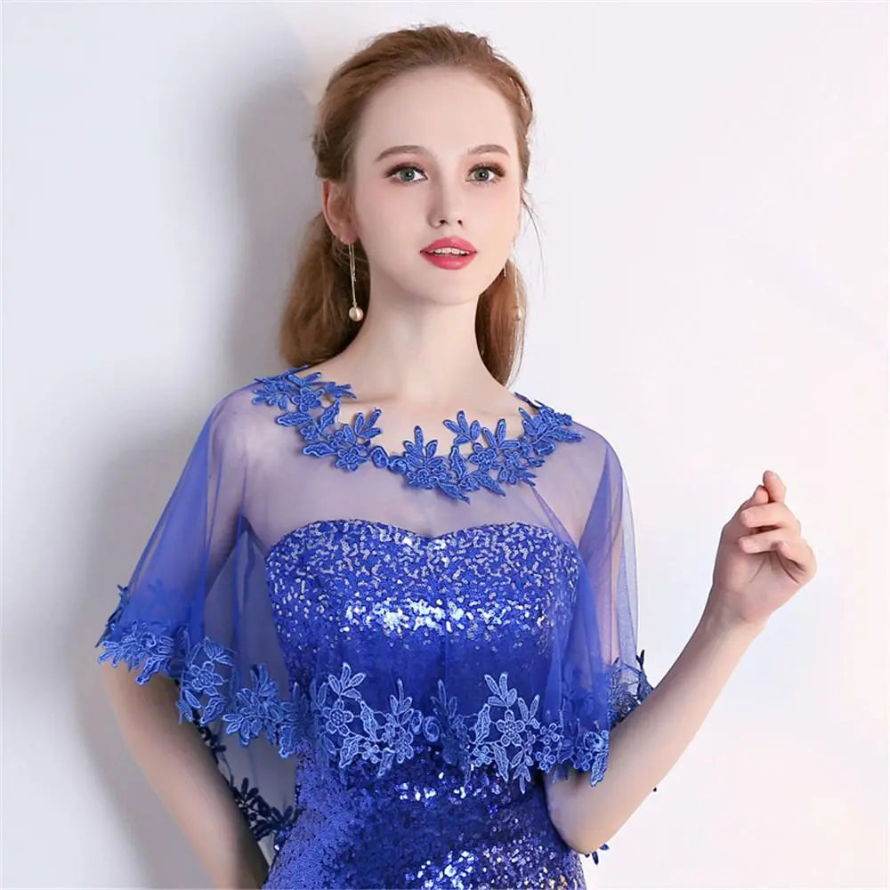 Summer Casual Party Evening Dress Shawl Elegant Lace Shawl Wedding Cape