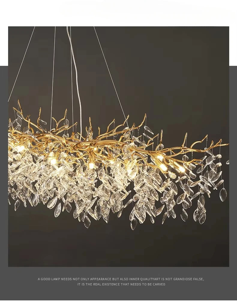 Luxury Modern Crystal Ceiling Chandelier Led Pendant Lamp Dining Table Living Room Bedroom Home Decor Wall Hanging Light Fixture