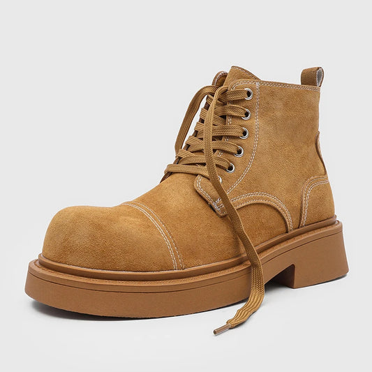 New Comfortable Men Ankle Boots Travel Leisure Walking Shoes All-match Botas Man High Top Footwear Motocross Boots Driving Shoes