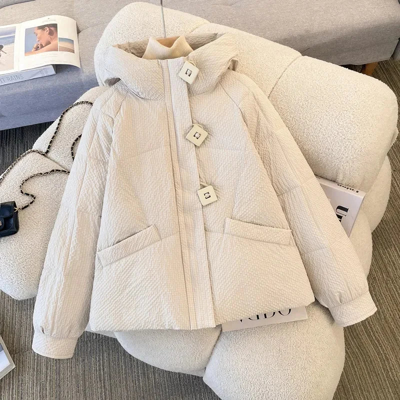 Women Winter Coat Jacket Warm Down Cotton Parkas 2026 Korean New Female Loose Hooded Down Coat Women's Parkas