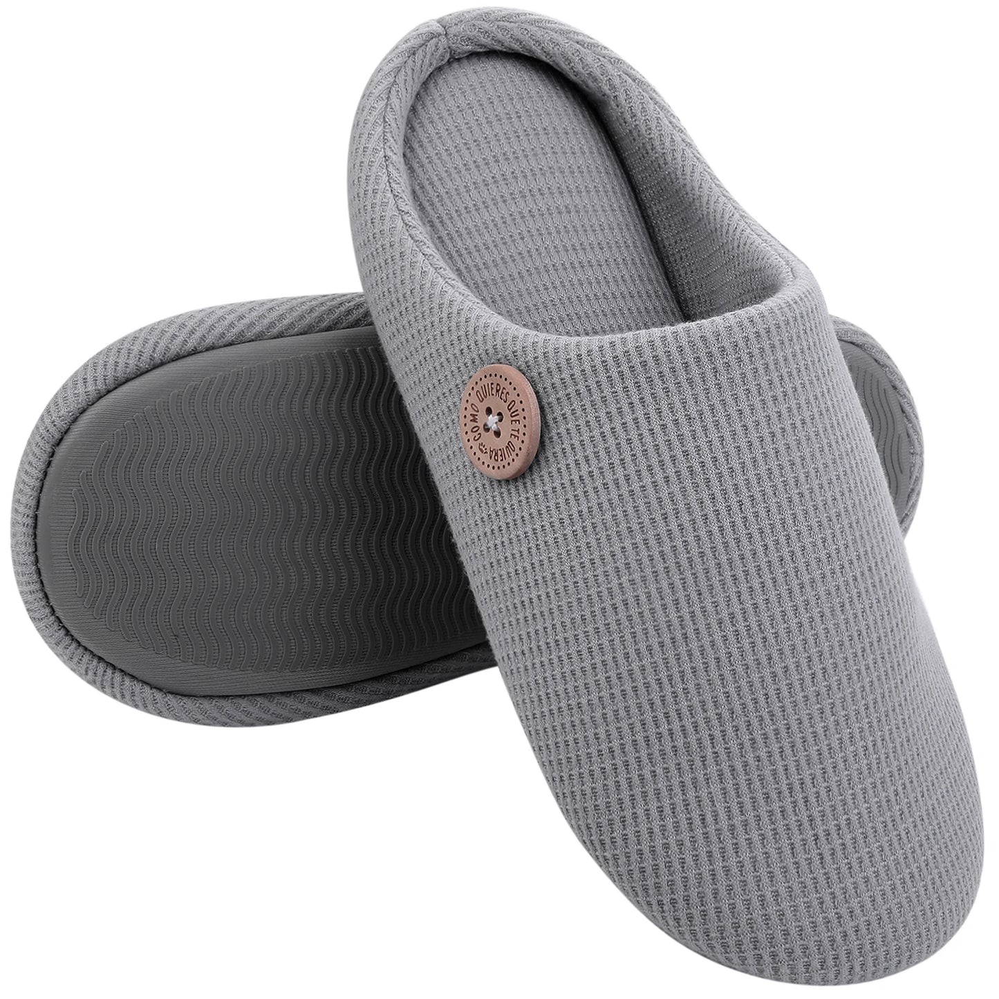 Comwarm Winter Warm Cotton Slippers For Women Men Flats Soft Non-slip Fluffy Shoes Design Slides Couple Indoor House Slippers