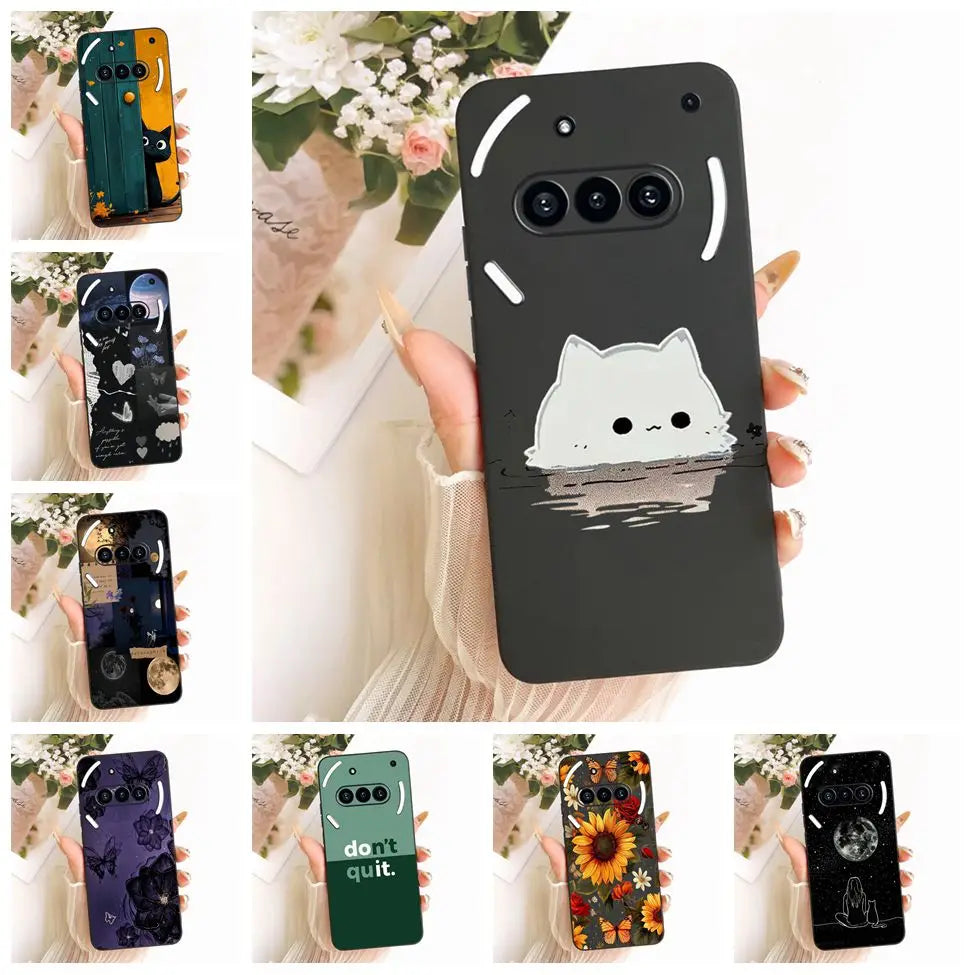 Casing For Nothing Phone (3a) A059 Cover For Nothing Phone 3a Case Silicone Cute Cat Fashion Butterfly Funny Painted