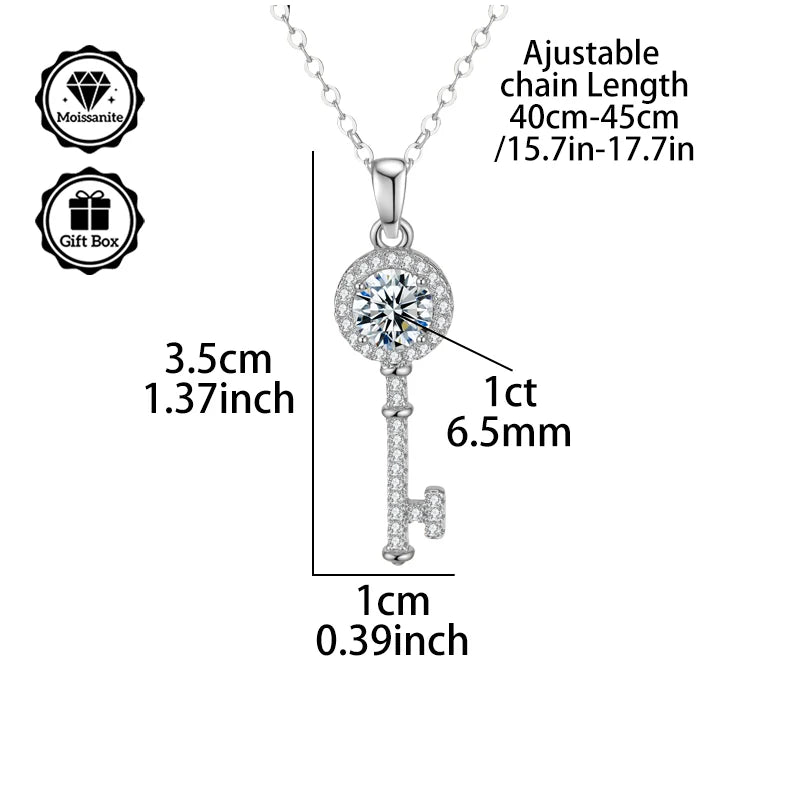Christmas Gift for, Moissanite Necklace for Women, Jewelry for Women, Hypoallergenic Necklace, High Quality Jewelry, Bohemian,