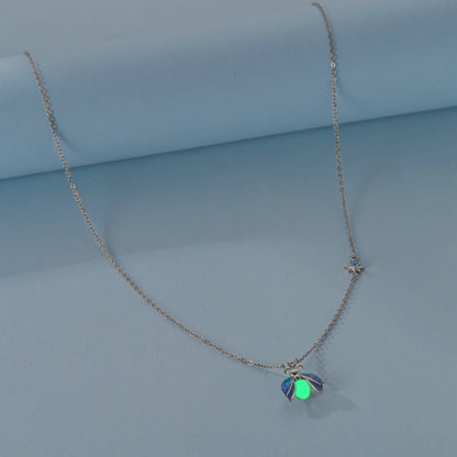 Luxury Necklace 925 Silver Original Sterling Zircon Dragonfly Butterfly Firefly Star Moon Chain Link For Women Wedding Jewelry