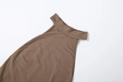 Kliou Butterfly Decoration Mini Dress Woman Sexy Metal Chain Backless Skinny Peach Hip Hot Girls High Street Fashion Rompers