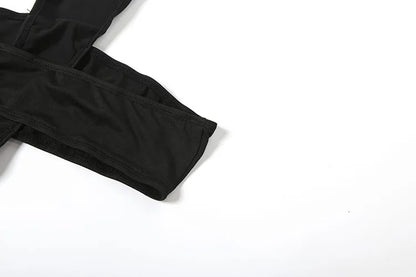 Weird Puss Sexy Jumpsuit Women Midnight Coquette Sleeveless Waistless Skinny Midnight Clubwear Stretch Workout Activity Overalls