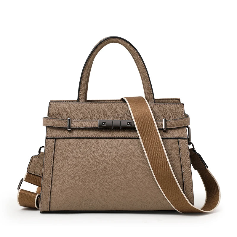 Genuine leather women's bag original first layer cowhide women's hand shoulder simple tote bag occupation