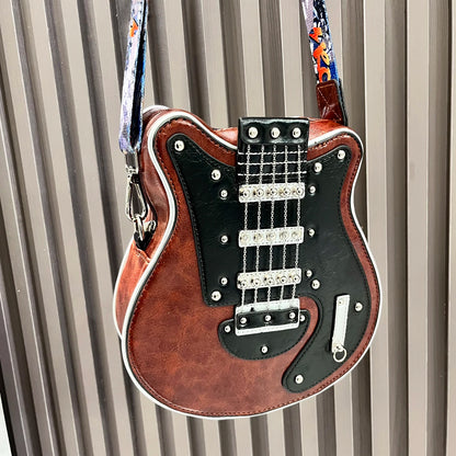 Purses And Handbags For Women Luxury Designer Leather Crossbody Shoulder Bag Handmade Guitar Shape Purse Bags Purse